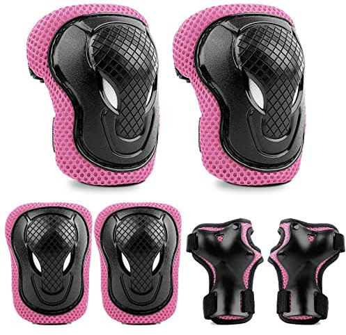 ValueTalks Knieschoner Kinder Schoner Inliner Kinder 6er Set Kinder Schützer Ellenbogenschoner für Inliner Skates Scooter Fahrrad Rollschuhe