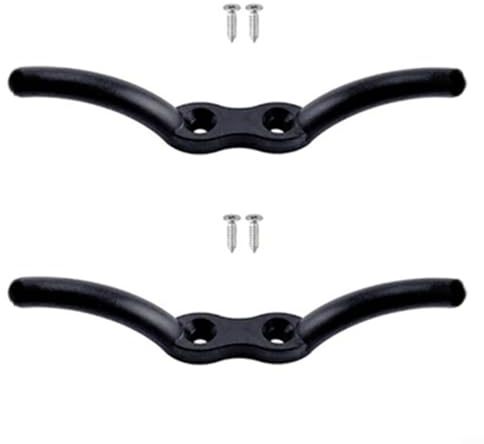 Boat Rope Cleat Sturdy Boat Dock Cleat For Flagpole Cleat Hook, 2pcs, Wide Application(Black)