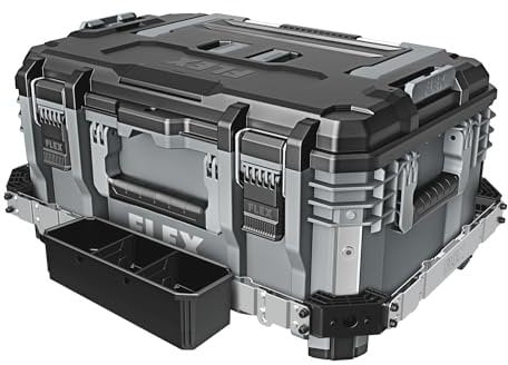 Flex Transportkoffer Small Organizer STACK PACK (aus Schlagfestem Kunststoff, LxBxH 276 x 377 x 143 mm, mit Metallriegelverschluss, Werkzeugkoffer) 531468