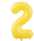 Vthoviwa 40 Zoll/18 Farbens Luftballon Zahlen 2 Gelb, Luftballon 2. Geburtstag Foil Ballon, 0123456789,10-19,20-25,30,40,50,60,70,80,90, Folienballon 2 Party Dekoration Helium Unterstützen