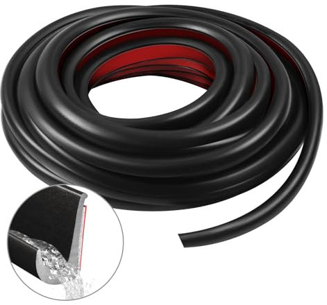 MaxAwe U Shape Rv Regenrinne, 10 Meter x 2.8CM U förmige Auto Türdichtung Selbstklebende Rückseite, Schwarz U Shape Dach-Regenumleitungsstreifen Für Autotüren Wohnwagen Fahrzeug,Van, Lkw, Boot