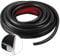 MaxAwe U Shape Rv Regenrinne, 10 Meter x 2.8CM U förmige Auto Türdichtung Selbstklebende Rückseite, Schwarz U Shape Dach-Regenumleitungsstreifen Für Autotüren Wohnwagen Fahrzeug,Van, Lkw, Boot