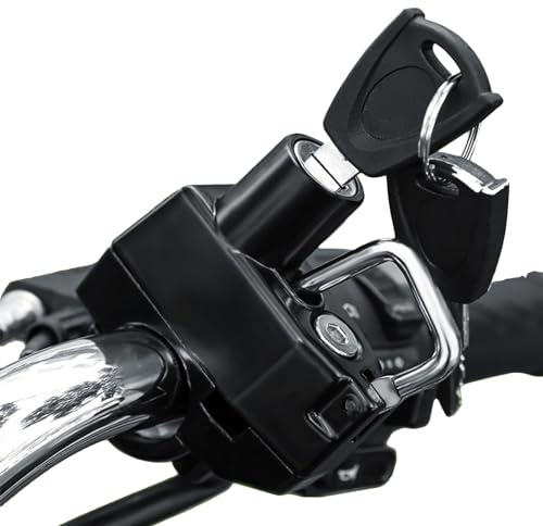 Serrure de poignée de frein de moto, poignée de verrouillage de guidon de moto, combinaison de verrouillage de frein, serrure de poignée de frein de moto compacte polyvalente 2 en 1