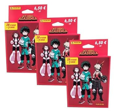 Panini My Hero Academia Sticker - 3x Eco Blister je 7x Stickertüten