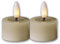 Star Trading 060-03 LED-Echtwachs-Kerze Flamme Flow, 2er Set beige, Wachsspiegeloptik, je 4 x 5 cm, naturgetreue Flamme, inkl. Batterie, Timer, Vierfarb-Karton