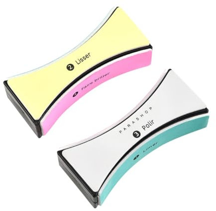 Healvian Kit de Manicura Esencial 10 Piezas de Limas de Uñas de Plástico de Cuatro Lados Herramientas para Decoración de Uñas No Dañinas para El Salón en Casa