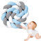 EXZFW Bettschlange Baby, Bettschlange Geflochten, Nestchenschlange, Baby SeitenschläFerkissen, Kantenschutz Bettumrandung Knotenkissen, Nestchenschlange Babybett, Zierkissen Stillkissen,No03,150cm