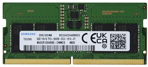 Sam Original Barrette de mémoire RAM pour ordinateur portable 8 Go (1 x 8 Go) DDR5 5600 MHz PC5-44800 SODIMM 1Rx16 CL46 1,1 V M425R1GB4BB0-CWM Adamanta