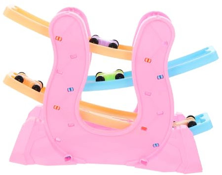 BESTonZON Auto Spielzeug Baby Spielzeug Auto Kreatives Kleinkindspielzeug Buntes Autobahn Rennspiel Für Jungen 1 3 Jahre Interaktive Auto Rampe Mit Verschiedenen Zubehörteilen Zufallsfarbe