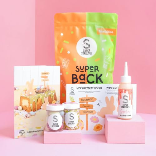 Super Streusel SuperBackSet Oster Edition | Super leicht Osterkuchen selber Backen | Rezept, Schritt für Schritt Anleitung und Back Deko | Streusel, Drip, Zuckerfiguren & Back Vorlage