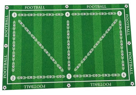 F Fityle Fußballtraining Matte zur Verbesserung der Geschwindigkeit, Kraft und Koordination Nicht -Slip Football Footstp Training Matte Fußball -Meisterschaft, Weiß