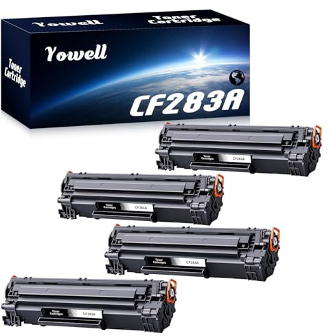 Yowell 4X 83A CF283A Toner Kompatible für HP 83A CF283A Schwarz für Laserjet Pro M201dw M201n MFP M125nw M125a M127fw M127fn M225dw M225dn
