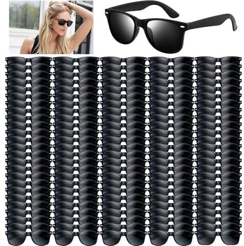 50 Stück Schwarz Sonnenbrille Partybrille Set Brille Brillen 90er Jahre Hippie Brille für Party Hochzeit Karneval Halloween Strand Hochzeit Partypool Partyzubehör Geburtstagsparty (50, Schwarz)