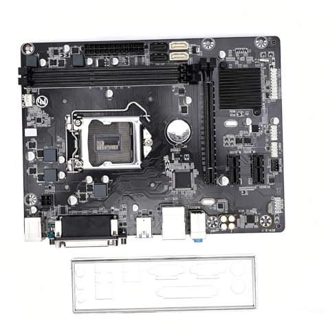 Plyisty H81M Desktop-Motherboard, LGA 1150-Sockel für I7 I5 I3 Pentium Celeron-CPU der 4. Generation, 2 DDR3-Steckplätze mit Bis zu 16 GB, mit 3-Phasen-Stromversorgung