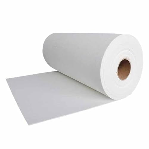 ZHCPDM Carta in fibra ceramica, Isolante termico ignifugo (5mm*600mm*12m) | Resistente fino a 1260 °C,guarnizione termica per forni, stufe, camini, caldaie e saldatura – Senza amianto