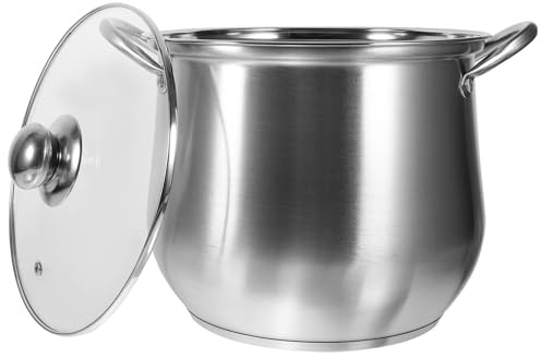 ifundom Olla de Caldo Olla Grande de Acero Inoxidable con Doble Asa, Gran Capacidad, Plata, Fácil de Limpiar y Transportar, para Cocinar Fideos y Sopas en Casa Estilo Varios estilos
