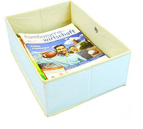 rotekiste Aufbewahrungsbox Regalfach Regaleinsatz 35x25x13 cm, Leinwand Natur für Acrylfarben