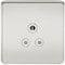 Knightsbridge SF5APCW Screwless 5A Unswitched Socket-Polished Chrome with White Insert