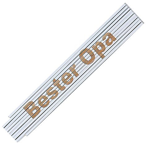 Zollstock Meterstab Bester Opa,Weiß
