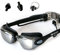Hersvin Schwimmbrille (M/0 bis M/-8,0) UV400 Anti-UV Anti Nebel Schutzbrille für Erwachsene Männer Frauen Kinder (Schwarz, M/-5,5)