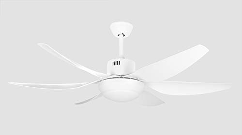 Orbegozo CP 100138 Ventilador de techo, 6 aspas ABS, mando a distancia, luz LED 3 tonos, 5 velocidades, temporizador, 50 W