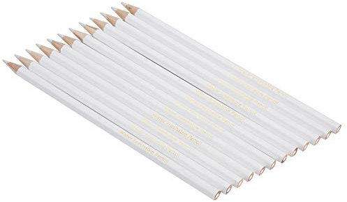 Matite per marcatura 12pcs Strumenti per tracciare la matita solubile in acqua di colore bianco per la marcatura del cucito del sarto e il disegno degli studenti