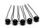 5 x Perlen Haarnadeln - Brauthaarschmuck, Haarschmuck, Perlenhaarnadel | 5PS-Schwarz