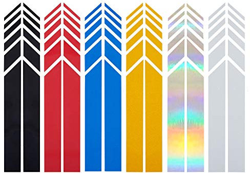 TOMALL 6 Paar Rückspiegel Auto Aufkleber Reflektierende Streifen Autospiegel Aufkleber Dekoration DIY Persönlichkeit Wasserdicht Auto Seitenspiegel