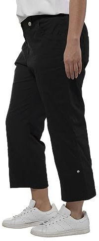 Ulla Popken Damen 7/8-Cargohose PANTS, schwarz, W42 / L32