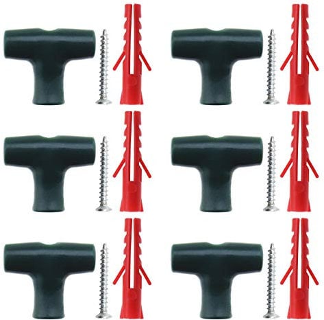 EMSea 30Pcs Chicken Wire T-Clip Kit, with Screw Anchor for Garden Wall Mesh Fencing Panel Supporting