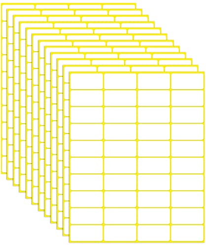 38x19mm, 1200PCS Matte White Labels - Small Sticky Labels for File Folders, Envelopes