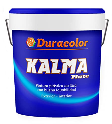 Pintura Kalma Mate - Color blanco - 15 Litros - Pintura Plástica Acrílica de Textura Lisa y Acabado Mate - Aplicación Exterior e Interior - Duracolor