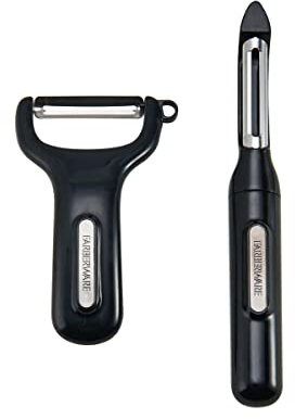 Farberware Professionale Euro Y-Peeler Set, Plastica, Nero