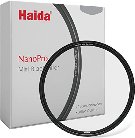 Haida Mist Black 1/4 Filtro da 77mm Filtro per Obiettivo a Bagliore Morbido con Effetto di Diffusione