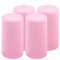 Stumpenkerze Höhe 15 cm Ø 7,5 cm lange Brenndauer Rund-Kerze Säulenkerzen Kerzen-Deko Tafelkerzen Weihnachts-Kerzen Hochzeit Xmas (pink, 4)