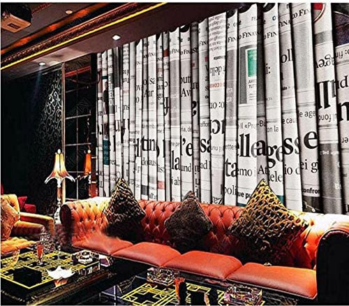 Self-Adhesive Murals Wall Wallpaper Books, Newspapers 3D Effect Including Paste Living Room Office Bedroom Children'S Room Dining Room Corridor Wall Poster Wall Art Decorative Wall Pho 350(W)x256(H)cm