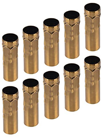 10 Pièces le manchon de support de lampe E14 Manchon de Recouvrement Bougie Tube en Métal pour Porte-bougie pour aux lustres en, aux bougies, à l'éclairage de bricolage, etc