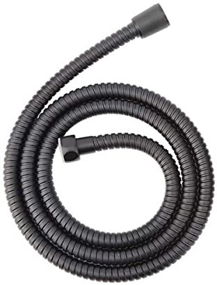 Bathroom 1.2M Black Stainless Steel Flexible Shower Bidet Hose Double Interlock