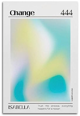 V BY N Angel Numbers 444 Poster Vintage Kunst Cover Raumdekor Ästhetische Schlafzimmer Dekor Leinwand Poster für Schlafzimmer 60 x 90 cm Unframe Stil