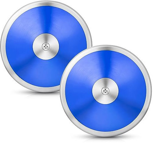 Wettarn 2 Stück 1 kg Diskus, Mann Frauen Diskus Leichtathletik-Diskussionen, Leichtathletik-Ausrüstung (blau)