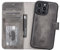 Solo Pelle Lederhülle kompatibel für iPhone 15 Pro Max in 6.7 Zoll abnehmbare Hülle (2in1) inkl. Kartenfächer für das original Apple iPhone 15 Pro Max in 6.7 (Steingrau)