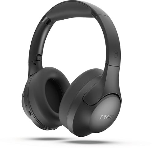 RYGHT – R484345 – TIHO ANC – Wireless Active Noise Cancelling Headphones/ANC – Clear and Deep Sound – 50 Hours of Battery Life – Built-in Voice Assistant – Foldable, Adjustable and Rotatable – Black