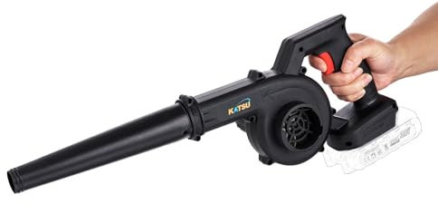 KATSU FIT-BAT Cordless Mini Air Dust Leaf Blower 18/21V with Stepless Speed Regulation, for Garden Lawn Care, Car Computer Sofa Corner Dust Clearing, No Battery