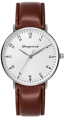 Générique Montre Homme Cuir Ultra Mince Montres Hommes Acier Inoxydable Très Montres Luxe Montres Etanche Mode Les Hommes Entreprise Imperméable Montre Analogique Quartz Montre