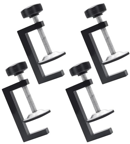 TETEWEVER 4 Piezas Abrazadera G Ajustable Kit, Kit de Abrazaderas G Inoxidable Rango de Sujeción de 10-57 mm Abrazaderas Fijación para Fijar Madera Mesas el Plastico