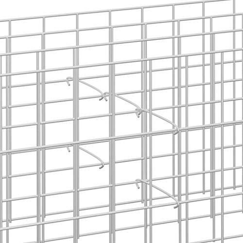 Homgoday Crochets de gabion 50 pièces en acier galvanisé 10 cm, ameublement, portail d'extérieur, portail pour clôture de jardin, porte clôturée piétonne barrière pour Cortilev