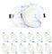 Gr4tec LED Einbaustrahler 230V Flach, 12 x 5W LED Spot IP44 Warmweiß 3000K Neutralweiß 4000K Kaltweiß 6000K, Deckenspots Badezimmer Loch 75-90mm, Spot Deckenleuchte 400LM, Einbauleuchten für Bad Küche