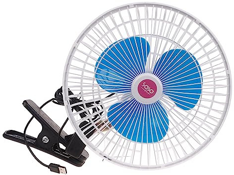SHOOYIO Petit ventilateur USB à clipser - Ventilateur de bureau puissant - Ventilateur de bureau USB avec pince - Ventilateur oscillant silencieux pour voiture