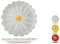 H&H, Set 6 Piatti Coupe in Ceramica Decorata a Forma di Fiore – Ø 26 cm – Lavabili in Lavastoviglie e Utilizzabili in Microonde