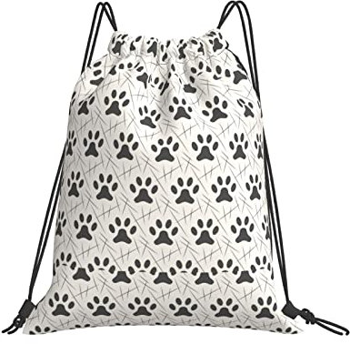 Pfotenabdrücke Herren Damen Gym Bag Komfortabel Fußballtasche Wasserdichte Sportrucksack Für Turnhalle Reise Schule